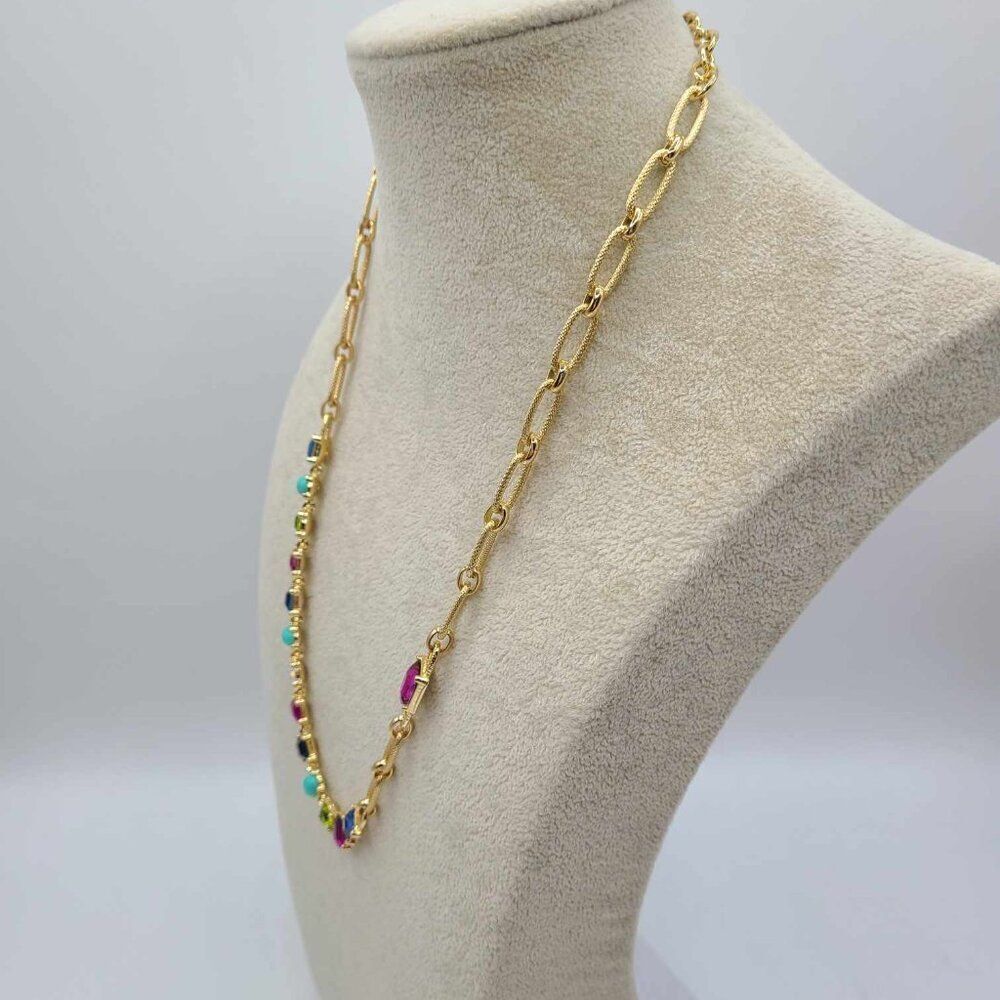 R J Graziano Multi Color Crystal Necklace - Picture 8 of 12